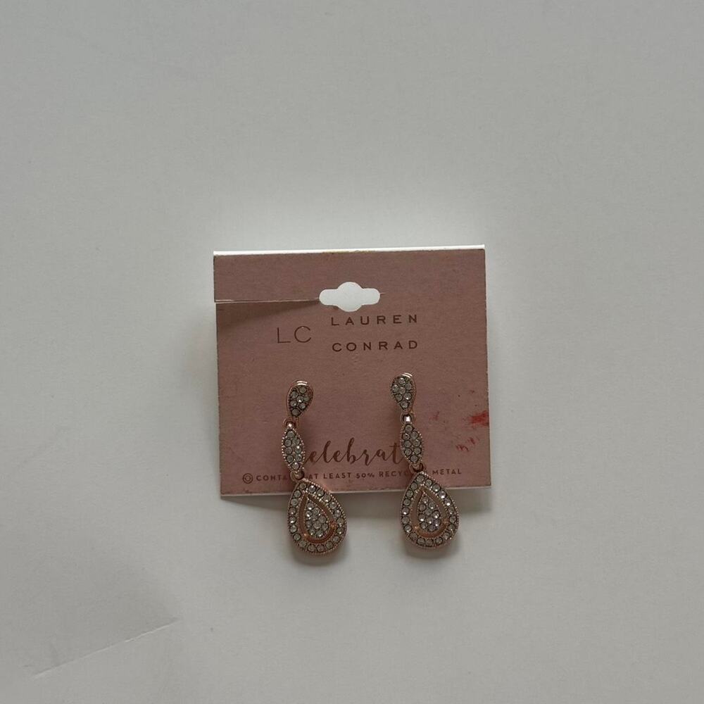 Lauren Conrad gold rose gold silver earrings
